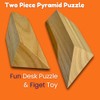 Pyramid Puzzle Size Large 2 Piece Wood Puzzle and Brain