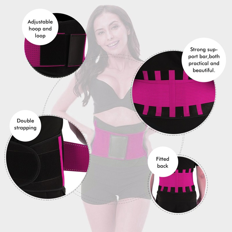 Breathable Warming Waistband Soft Adjustable Abdominal Wrap Waist Back Support