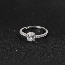 Qitian Oval Shape 4x5mm Zircon Gemstone Gemstone 925 Sterling Silver Adjustable Ring For Women …