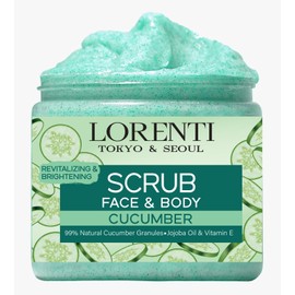 Lorenti Cucumber Scrub 500 ML Face & Body | Firming & Radiant Supports Collagen Production Anti Aging and Wrinkle
