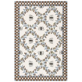 Safavieh Chelsea Collection HK55B Hand-Hooked French Country Wool Accent Rug, 2'6" x 4', Black
