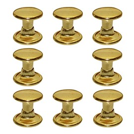 300sets Leather Rivets Double Cap Rivet Tubular Metal Studs Repairs Decoration Craft Accessories for Leather Craft Clothes Shoes Bags Belts (8mm Gold)