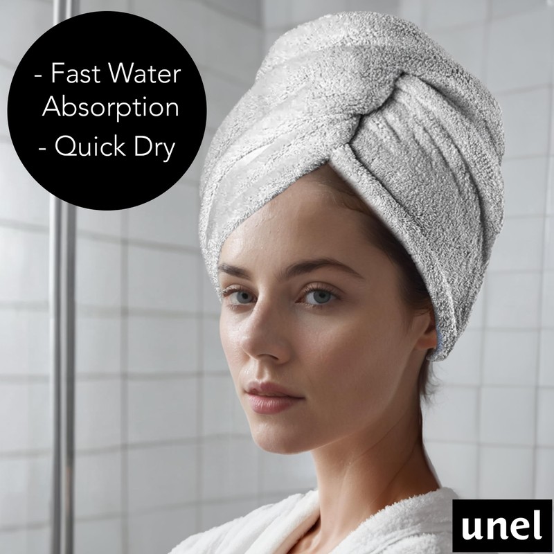 unel Rapid Dry Hair Towel, Microfibre Fast Drying Soft and