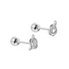 Sailor's Knot Small Cartilage Stud Earrings for Women 925 Sterling