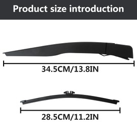 Zafina-UP WW-1106, BB5Z17526C Rear Wiper Arm & Blade,Simple Installation for 2017 Ford Escape SE Sport Utility 4-Door 2.0L 1999CC 122Cu.