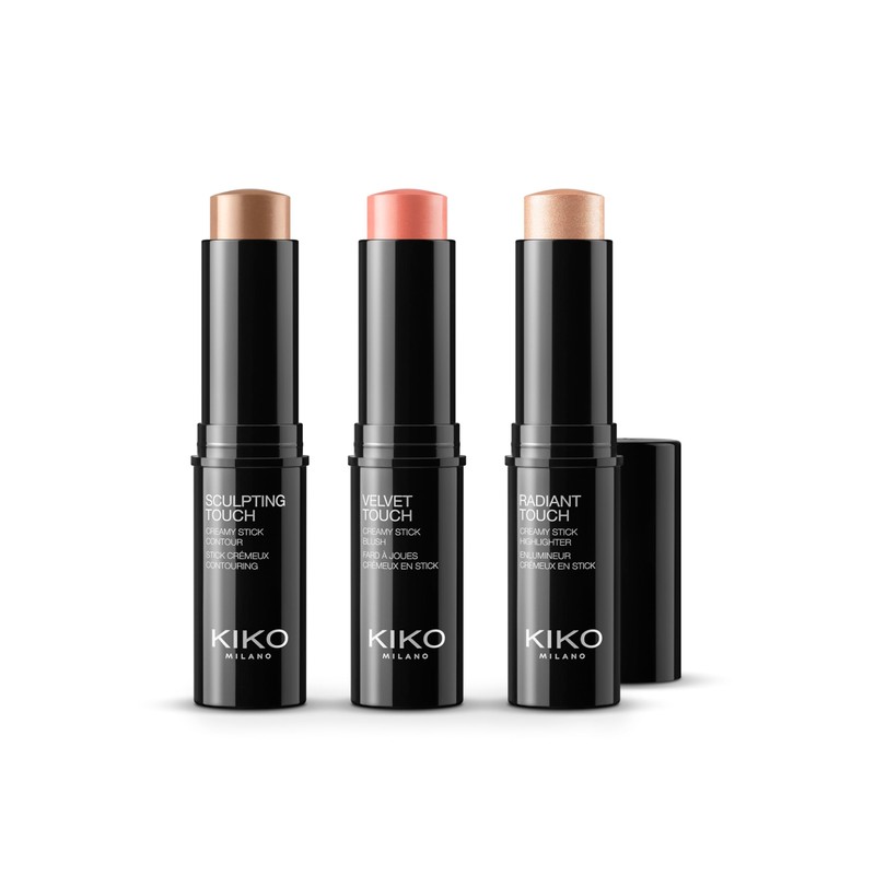 KIKO Milano Contouring Face Set 01, Gesichts-Make-up-Set mit 3 Sticks: