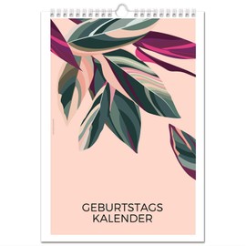 Friendly Fox Birthday Calendar Year Independent A4, Perpetual Calendar for Birthdays of Family & Friends, Perpetual Birthday Calendar, Pop Art