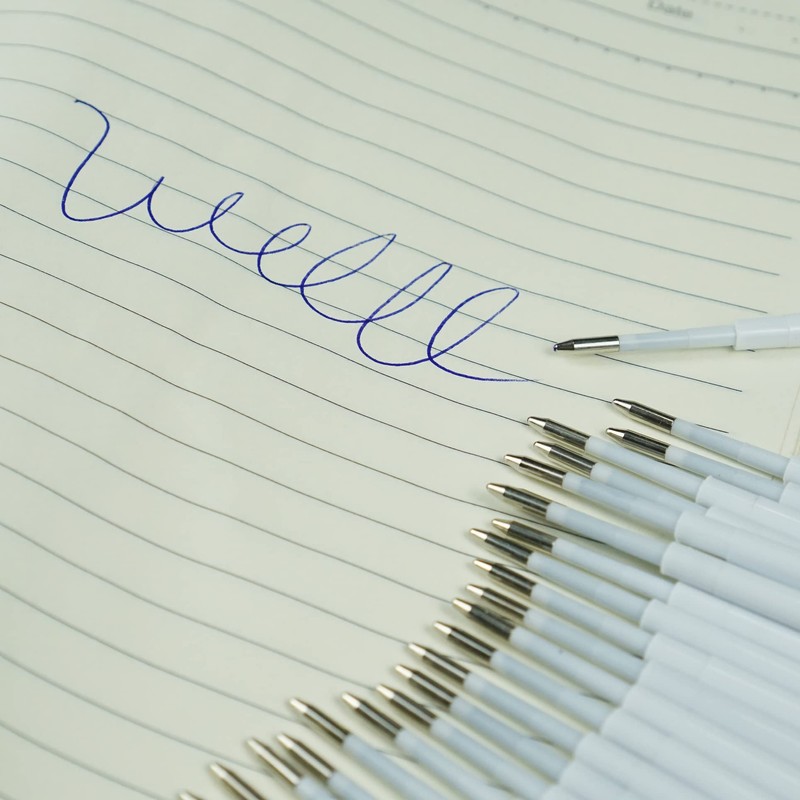 U-RIGHT 24 Pcs Ballpoint Pen Refills 1.0 mm Point Blue