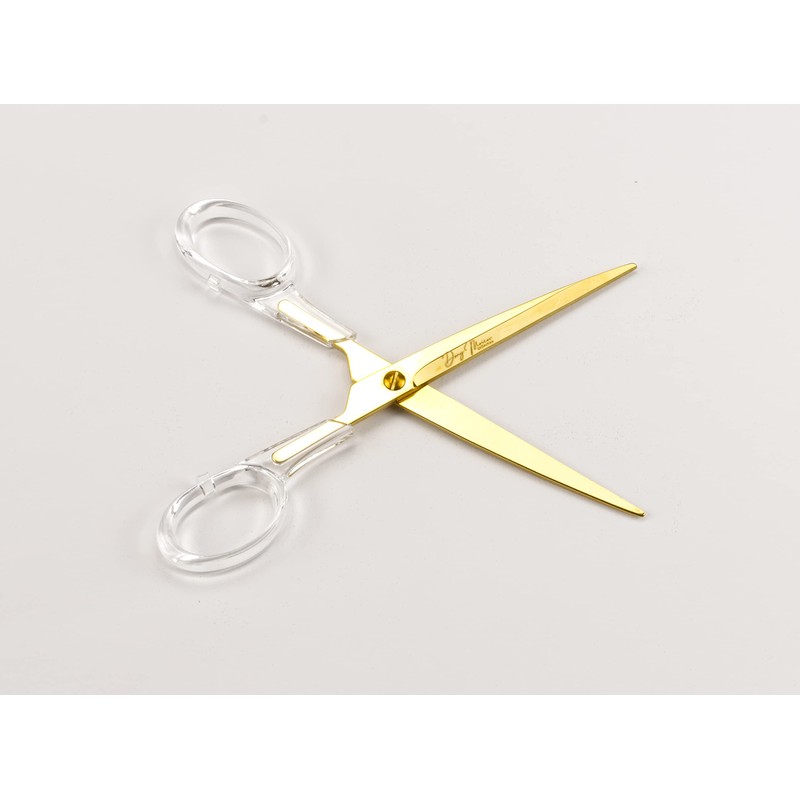 Dany Marcus Scissors Small Acrylic Transparent with Gold - 17