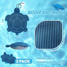 MTWEAR Hot Tub Scum Absorber, Hot Tub Accessories, Spa & Pool Scum Eliminating Balls,Hot Tub Scum Sponge for Hot Tub Oil Absorbing Sponge for Hot Tub Skimmer, Hot Tub Sponge Scum Remover (Big Turtle)