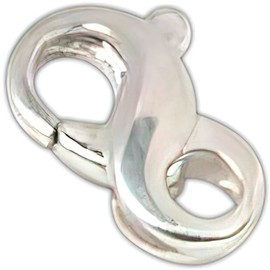 Infinity Lobster Clasp Sterling Silver Claw Large