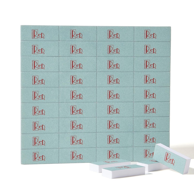 RED Dual-Sided Nail Buffer Block - 2-in-1 Grit Shine Files