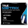 TRUE METRIX Test Strips 100 Pieces, Colourless