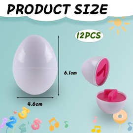 huruirui 12pcs Montessori Spielzeug ab 1 Jahr Osterspielzeug für 1 2 3 Jahre Kinder Passend Zahlen & Farbe Erkennung Frühes Lernen Pädagogischer Spaß Feinmotorik für Ostern Kindertag Geburtstag