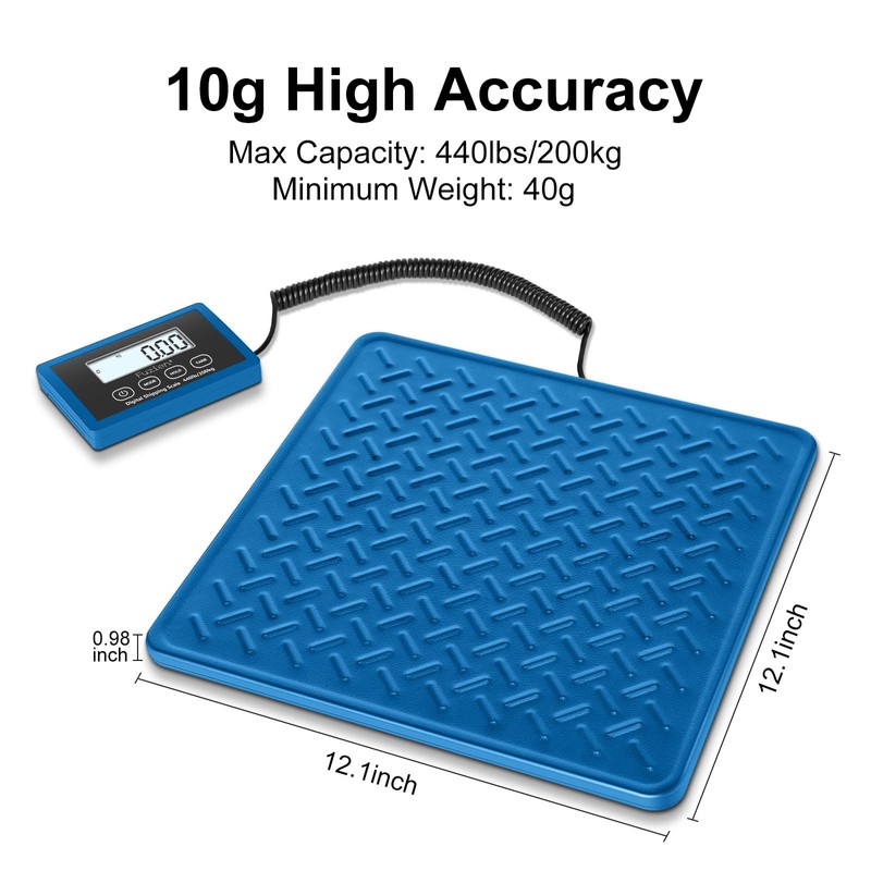 Fuzion Shipping Scale, 440LBs x 10g Postal Scale, Durable Alloy