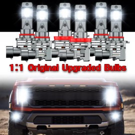 CHUSYYRAY For Ford F 150 2015 2016 2017 2018 2019-2020 LED Headlight Bulbs Fog Light A+