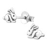 Tiny Bunny Rabbit Earrings .925 Sterling Silver