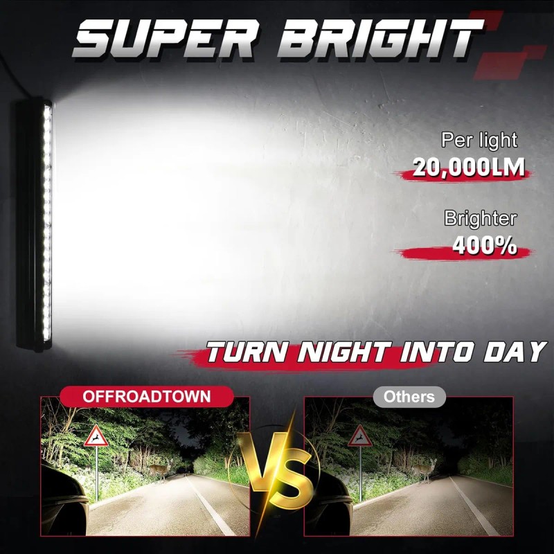 Faros Auxiliares Barra De Luz Led 20inch Jeep 4x4 Universal