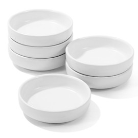 CQSYWQING 6 Pcs Ceramic Dipping Sauce Dish Set - Small Condiment Bowls for Soy Sauce Dish, Sushi, Ketchup, Snacks - Perfect for Parties, Restaurants, Home - Dishwasher Safe (white, 3.6in*1in)