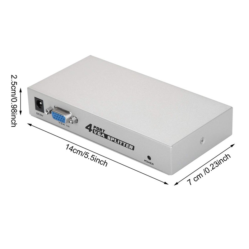 IMAGE 1 PC To 4 Monitors Splitter Box VGA/SVGA LCD