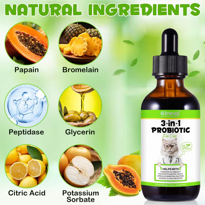 ACYAHAOCA Cat Probiotic, Probiotics for Cats, 3 in 1 Cat
