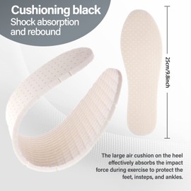 WLLHYF Memory Foam Insoles, Super Soft Shock Absorbing Compression Resistant Insoles, Thin Shoe Insoles for Men and Women, Relieve Foot Pain, Trainers, Boots (25 cm)