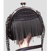 Ro Rox Tassel Shell Bag with Studs, Chain Strap, Fringe