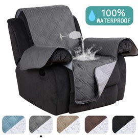 100% Waterproof Pet Furniture Covers for Recliners Chair Covers Dog Sofa Cover Protector Anti Slip Furniture Protector Protect from Dogs/Cats, Spills, Wear and Tear (Recliner,22") Grey