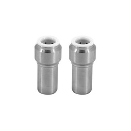Radiator Valve 15mm x 10mm Push fit Chrome Speedfit Reducer Straight x 2