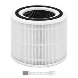 Core 300 Air Purifier Filter for Levoit Core 300 Core 300s Core 300-RF 3-in-1 H13 HEPA Activated Carbon, Cleans up to 99.98% of Dust Pollen Allergens for Allergy Sufferers and Smokers, White