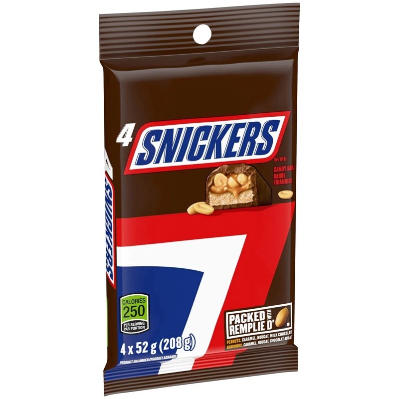 Snickers Chocolate 4 Pack 208g/7.33oz,