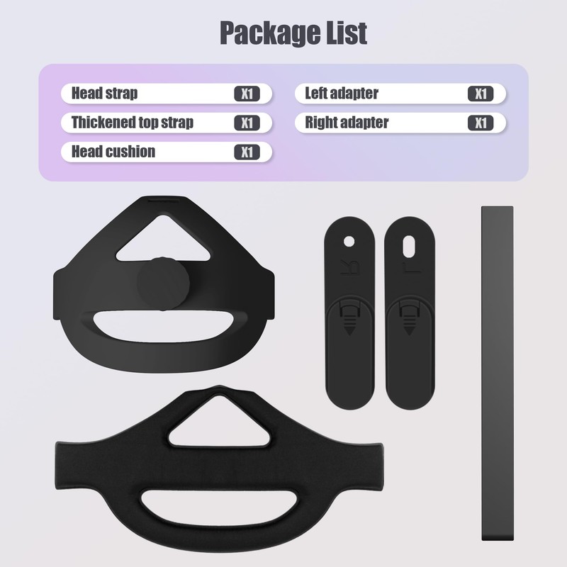 Orzero Head Strap Compatible for Quest 3S/Quest 3/Quest 2 Accessories