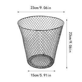 Generic Wire Mesh Round Waste Basket Lightweight Trash Can Open Top Wastebasket Metal Trash Garbage Can Recycling Trash Bins Garbage Container for Office School Kitchen Home Storage (2, White)