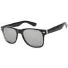 OWL Retro Two -Tone Vintage Sunglasses Silver Light Mirror Lens