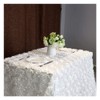 B-COOL 3D Floral Tablecloth Rectangular 60 x102 Inches White Tablecloth