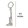Needzo Metal Cowboy Boot Keychain, Western Themed Key Ring Accessory,