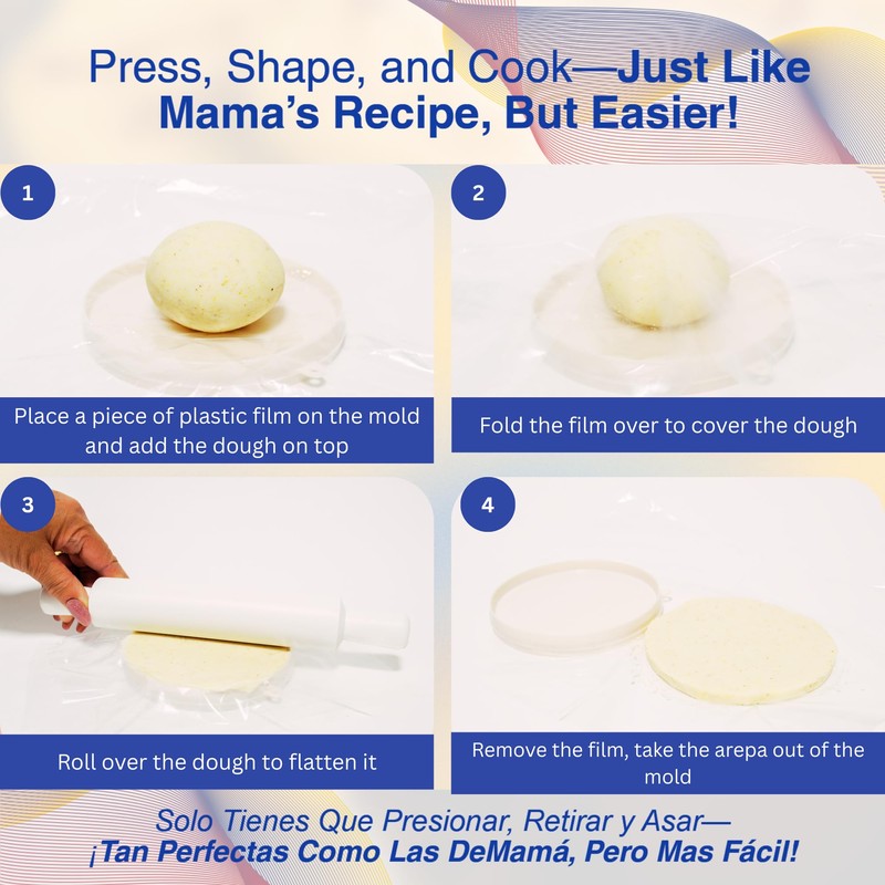 Molde para Arepas – 3 Sizes (5.9", 4.3", 3.1") &