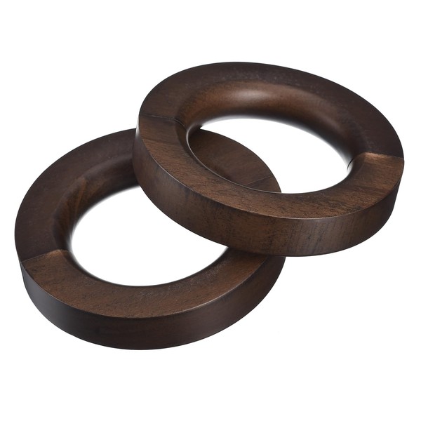 uxcell 2Pcs Wooden Rings, 4 Inch Wood Circles Round Ring