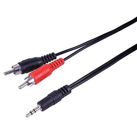 3.5MM ST PLUG TO 2 X PHONO PLG 20M, Audio & Video Cable Assemblies QTY X 1
