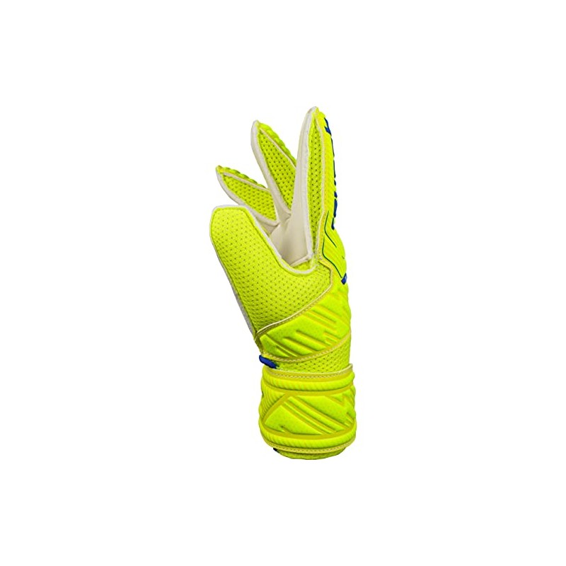 Reusch Attrakt Solid Junior Unisex Goalkeeper Gloves Safet Yellow/DP Blue/White