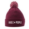 More Dogs Less People Bobble Hat, Funny Dog Walking Accessories
