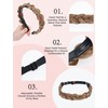 Ausing Stretch Braid Hair Headband 2PCS Braided Hair Hoops and