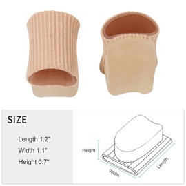 Keroius 6 pairs Toe Separator Reusable Thumb Protector Soft Thumb Valgus Toe Cushion Tube Breathable Toe Spacers Gel Hat Finger Toe Splitter Thumb Splints Toe Dividing Covers for Man and Woman
