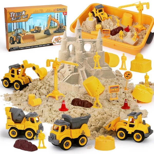 OENUX Play Sand Construction Set, Beach Building Castle Kit w/
