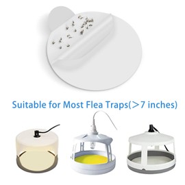 Flea Trap Refill Discs Replacement Glue Boards 12 Pack, 7.1 Inches Fits Most Models Sticky Dome Flea Bed Bug Traps for Inside Your Home