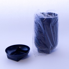 Pack of 10 Round Floral Bowls With Square Bases (Dark Green). Floral Arrangements / Wedding Displays