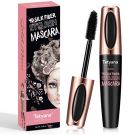 4D Silk Fiber Lash Mascara Waterproof, Luxuriously Longer, Thicker, Voluminous Eyelashes, Long-Lasting, Dramatic Extension, Smudge-proof, Hypoallergen