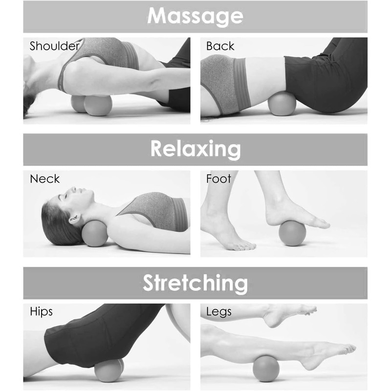 Peanut Massage Ball Roller, Double Lacrosse Ball, Acupoint Myofascial Release
