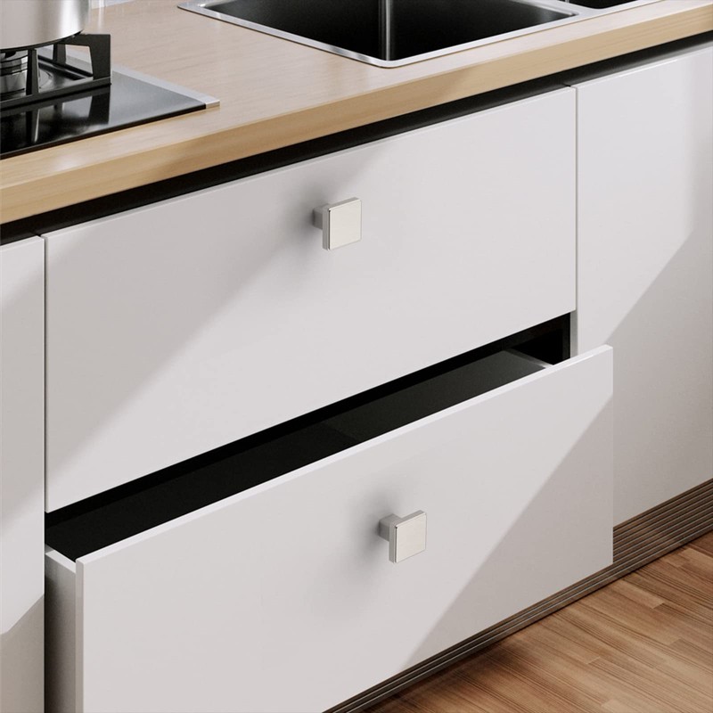 Amerdeco Pack of 10 Furniture Knobs, Cupboard Knobs, Brushed Nickel