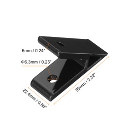 QUARKZMAN Set of 2 45 Degree Angle Aluminium Profile Corner Brackets Corner Connector for 3030 Series with Screws and Nuts (Black)